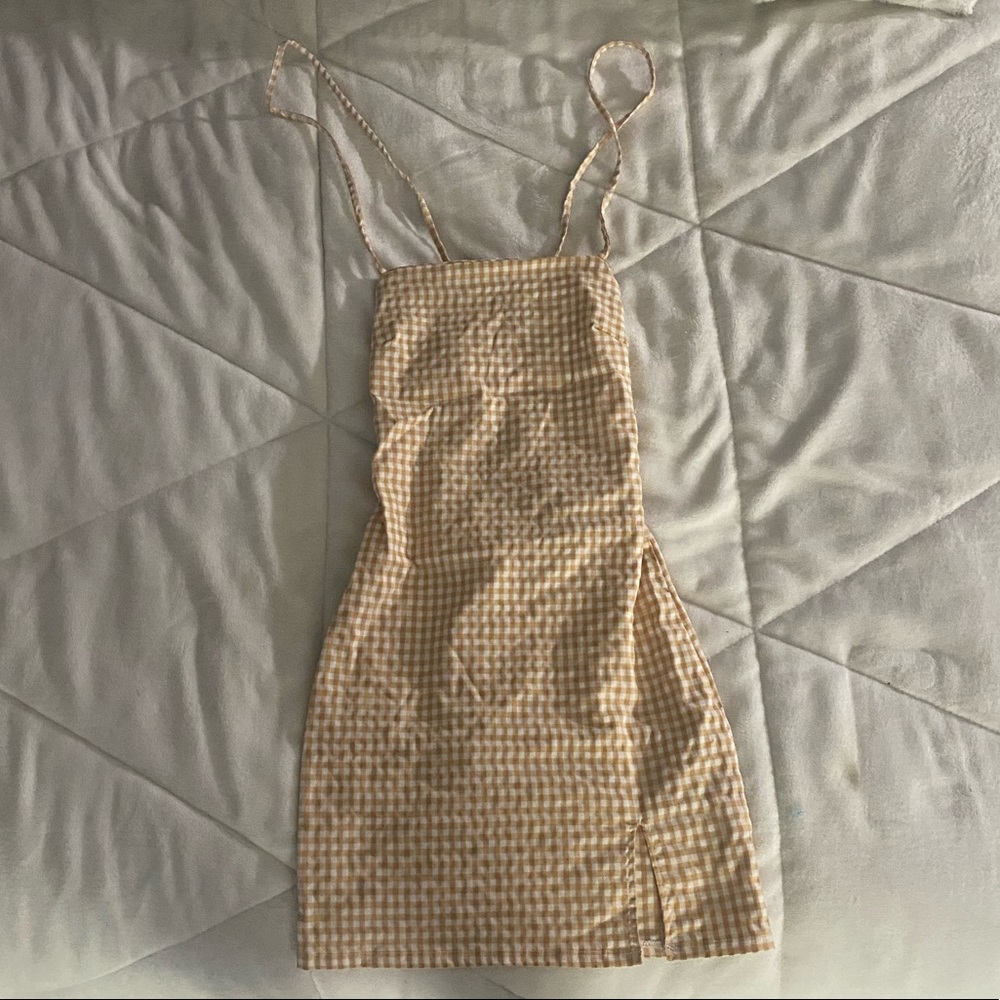 Yellow / White Plaid Garage Dress XS
